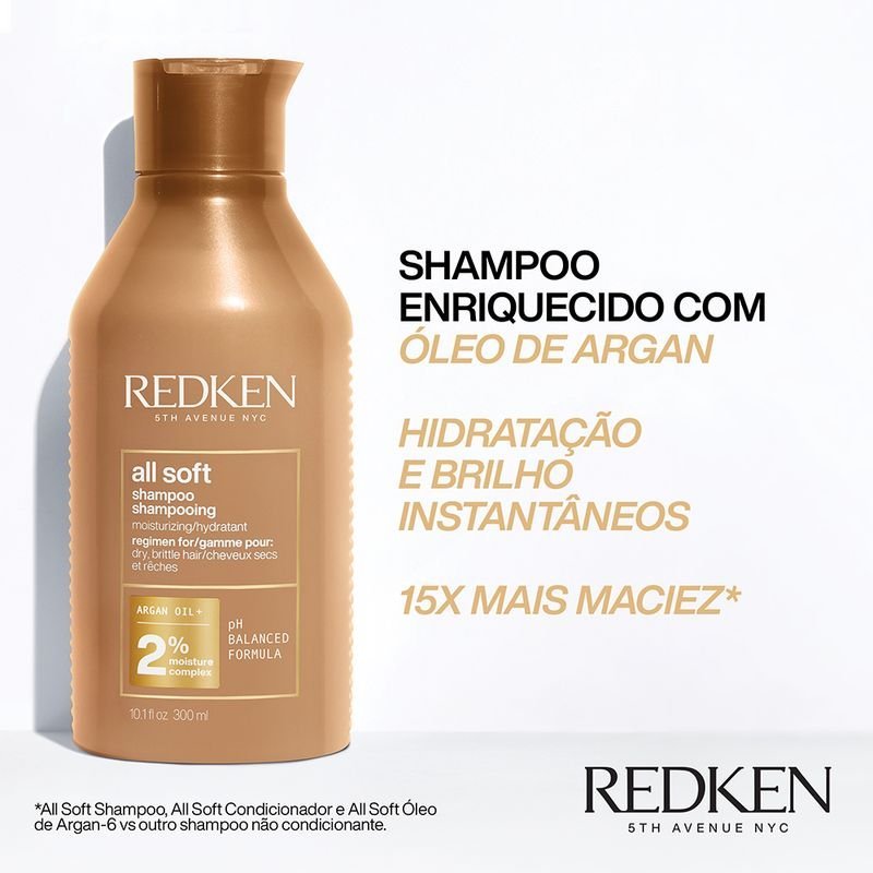 Kit Redken All Soft Shampoo Extra e Condicioandor (3 produtos) ÚNICO 2