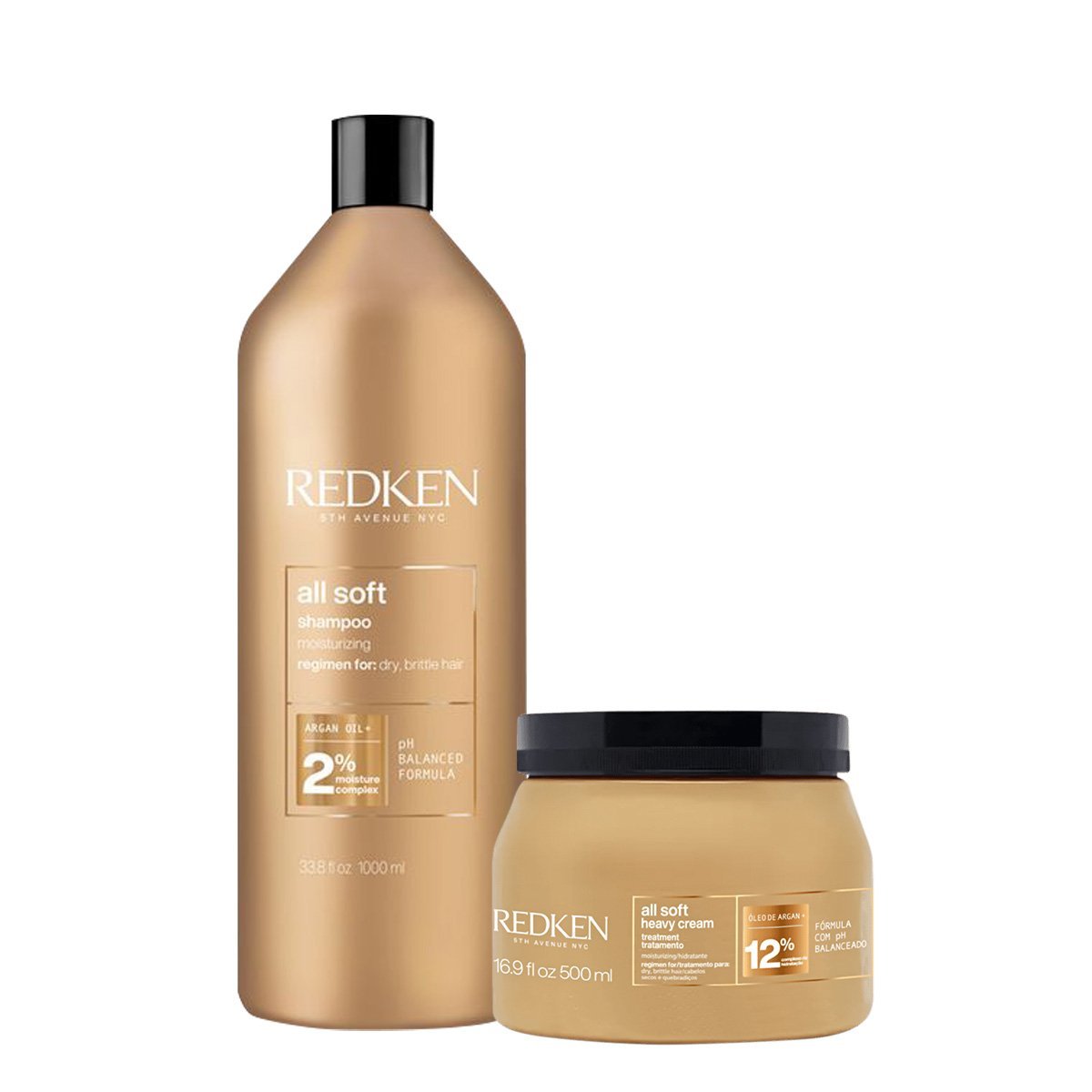 Kit Redken All Soft Shampoo Litro e Mascara G (2 produtos)
