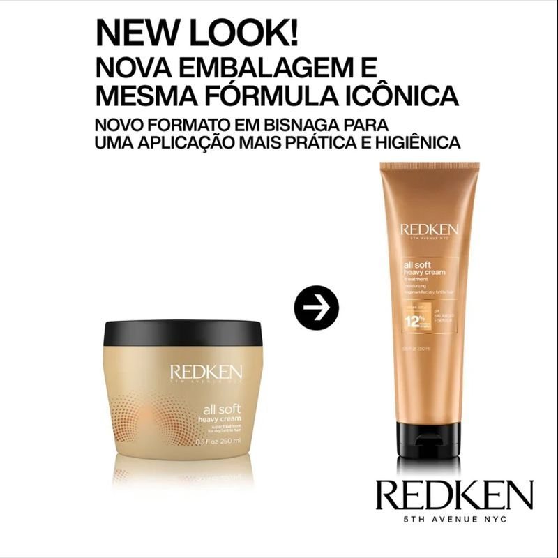 Kit Redken All Soft Shampoo Mascara e Leave-in (3 produtos) ÚNICO 3