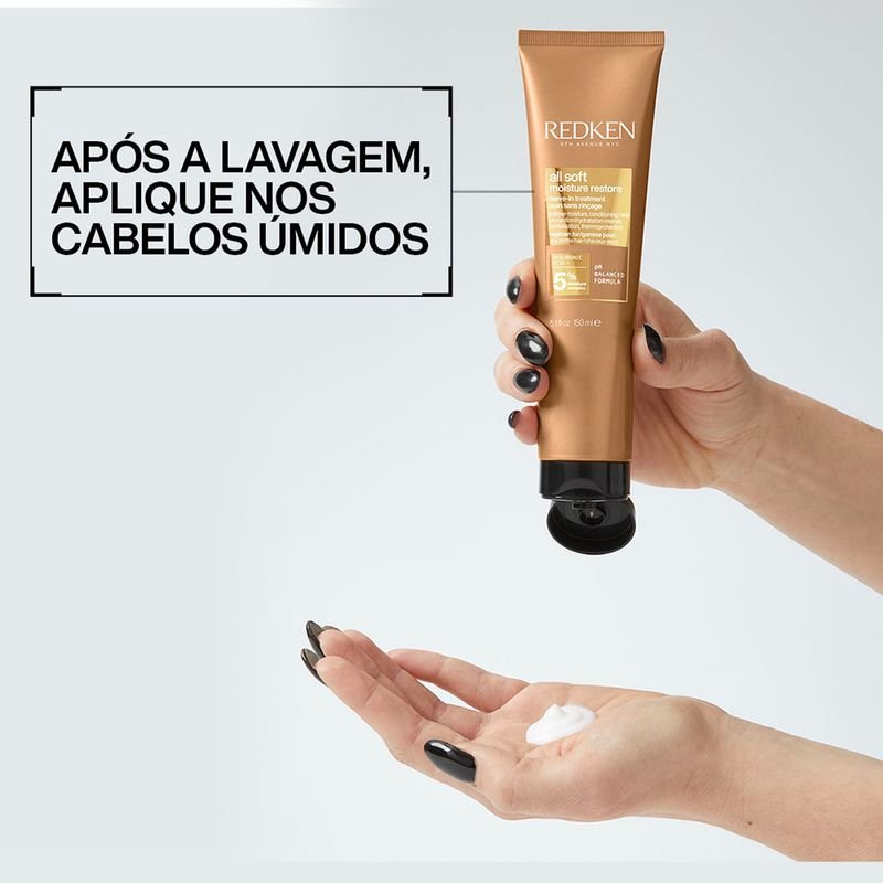 Kit Redken All Soft Shampoo Litro Condicionador Mascara G e Leave-in (4 produtos) ÚNICO 5