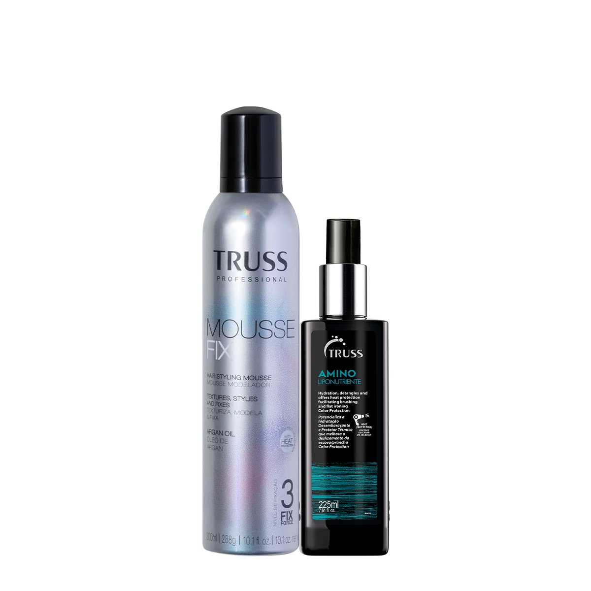 Kit Truss Mousse Fix Mousse Modelador e Amino Lipotropic Nutrients (2 produtos) ÚNICO 1