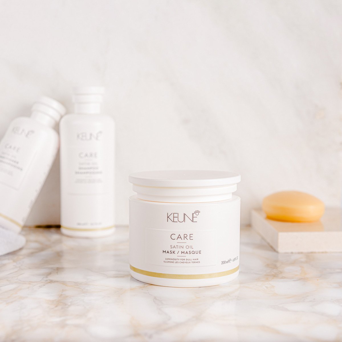 Kit Keune Care Satin Oil Shampoo Litro Mascara e Style Straight Cream N57 (3 produtos) ÚNICO 3