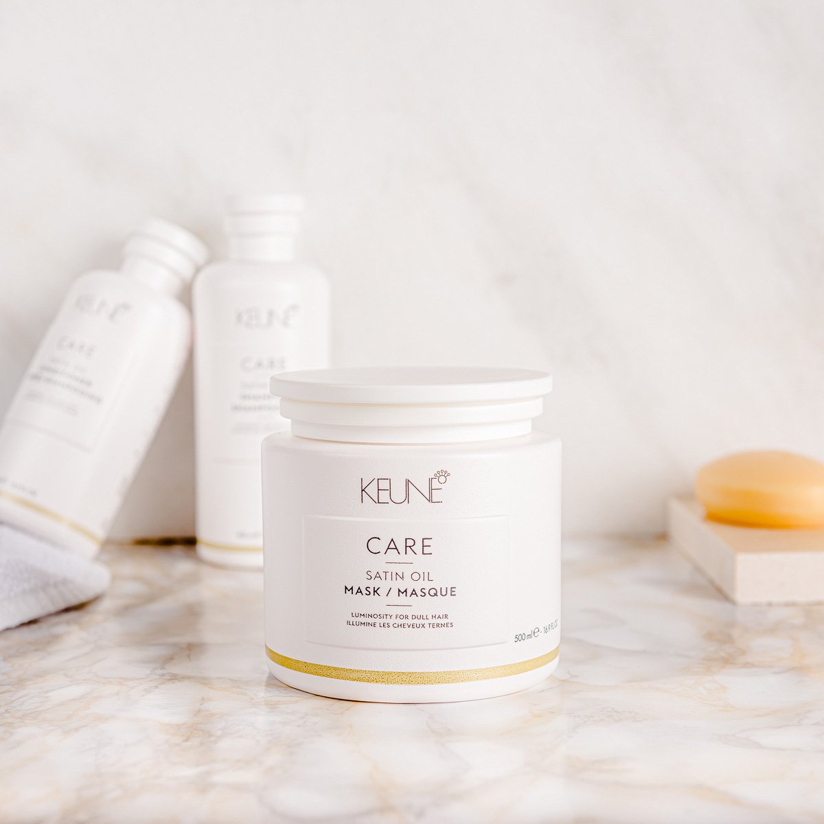 Kit Keune Care Satin Oil Shampoo Litro Mascara G e Satin Oil (3 produtos) ÚNICO 3