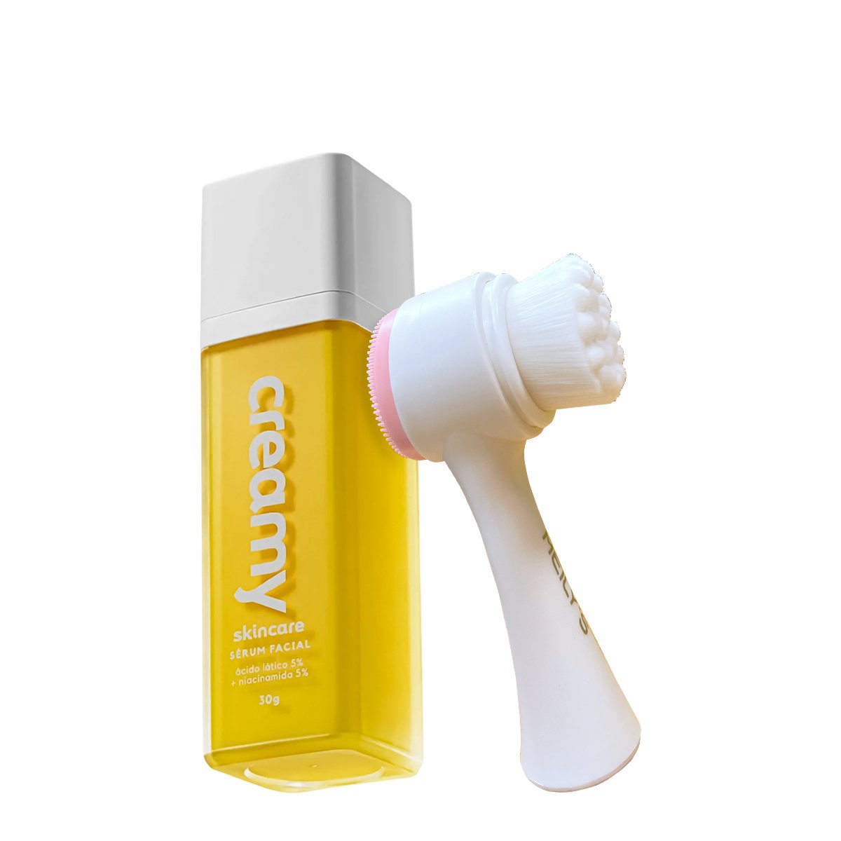 Kit Creamy Skincare Acido Latico e Meilys Escova de Limpeza Facial 2 em 1 (2 produtos) ÚNICO 1