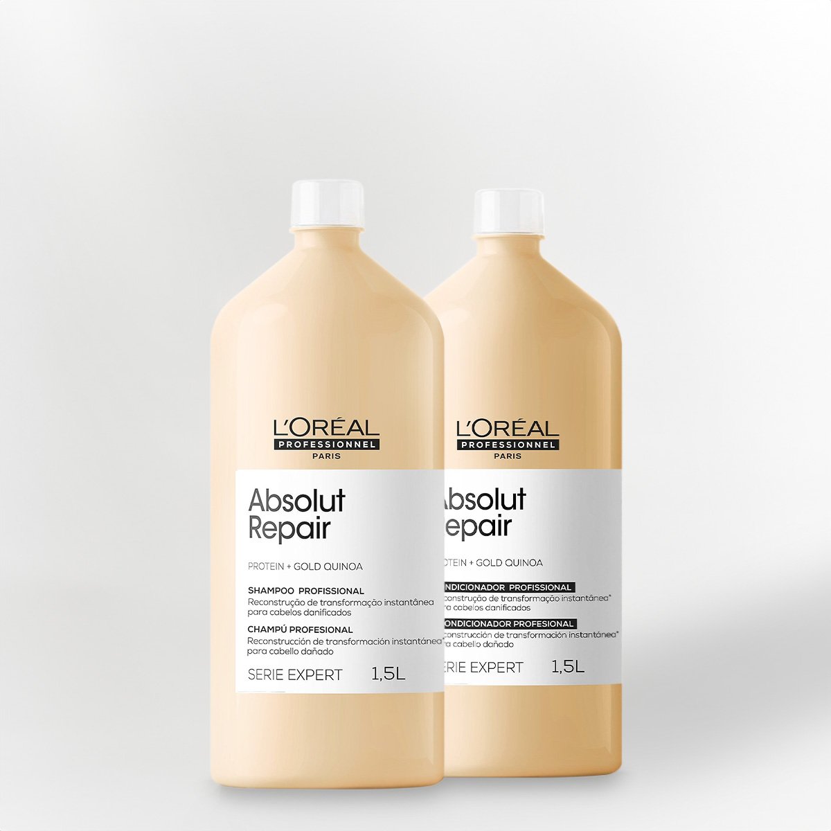 LOreal Professionnel Absolut Repair Salon Golden Shampoo Condicionador Litro Mascara e Power Repair (4 produtos) ÚNICO 2
