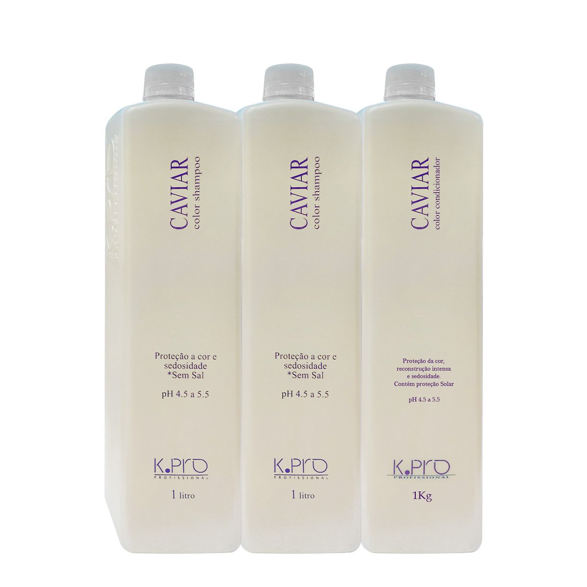 Kit K.Pro Caviar Shampoo Extra e Condicionador (3 produtos)