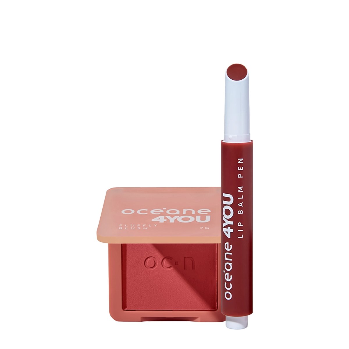 Kit Oceane 4you Lip Balm Berry Hidratante Labial e Tango Pink Blush Cremoso (2 produtos) Multicores 1
