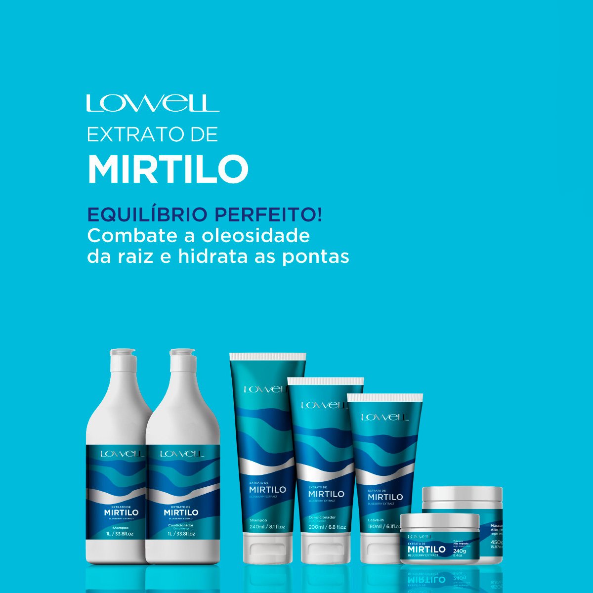 Kit Lowell Extrato de Mirtilo Shampoo Condicionador Oleo e Pour Toi Parfum Cabelo e Corpo (4 produtos) ÚNICO 2