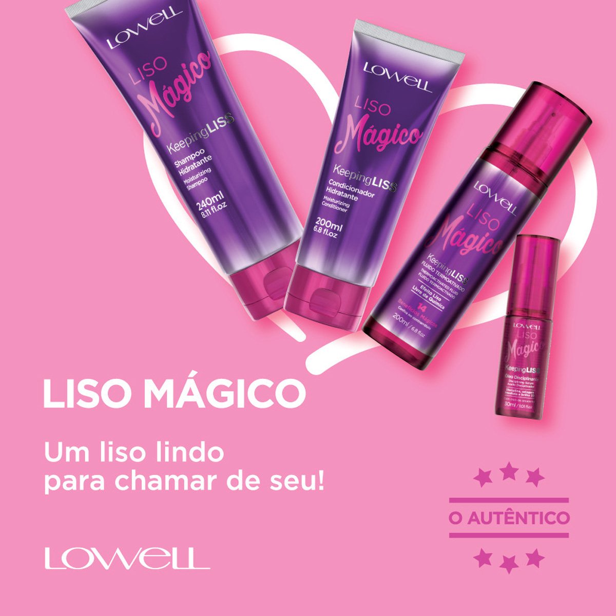 Kit Lowell Extrato de Mirtilo Shampoo Condicionador Oleo e Pour Toi Parfum Cabelo e Corpo (4 produtos) ÚNICO 3