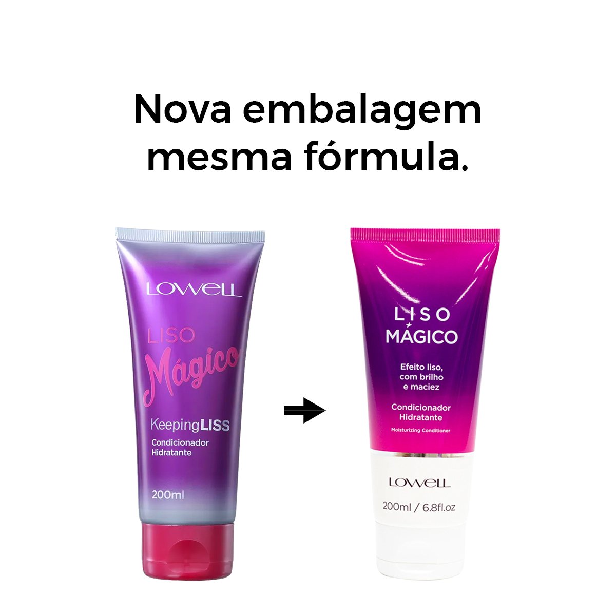 Lowell Liso Magico Keeping Liss Shampoo Condicionador Mascara e  Pour Toi Parfum Cabelo e Corpo (4 produtos) ÚNICO 3