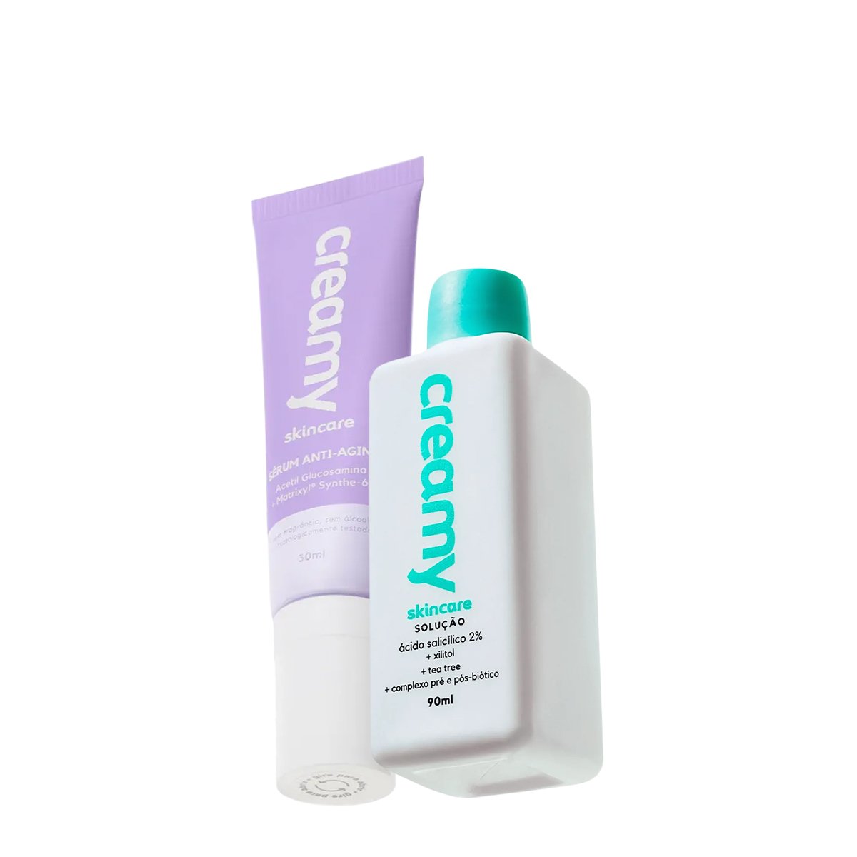 Kit Creamy Acido Salicilico Solucao Tonica Antiacne e Anti-Aging Redutor de Linhas (2 produtos)