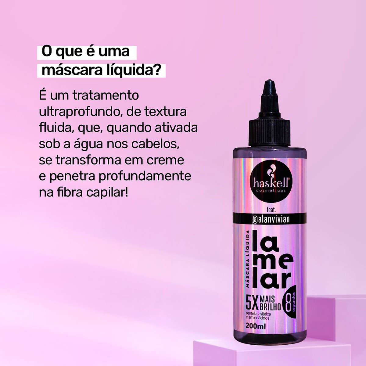 Kit Haskell Cavalo Forte Shampoo Condicionador Leave-in e Lamelar Mascara liquida (4 produtos) ÚNICO 4