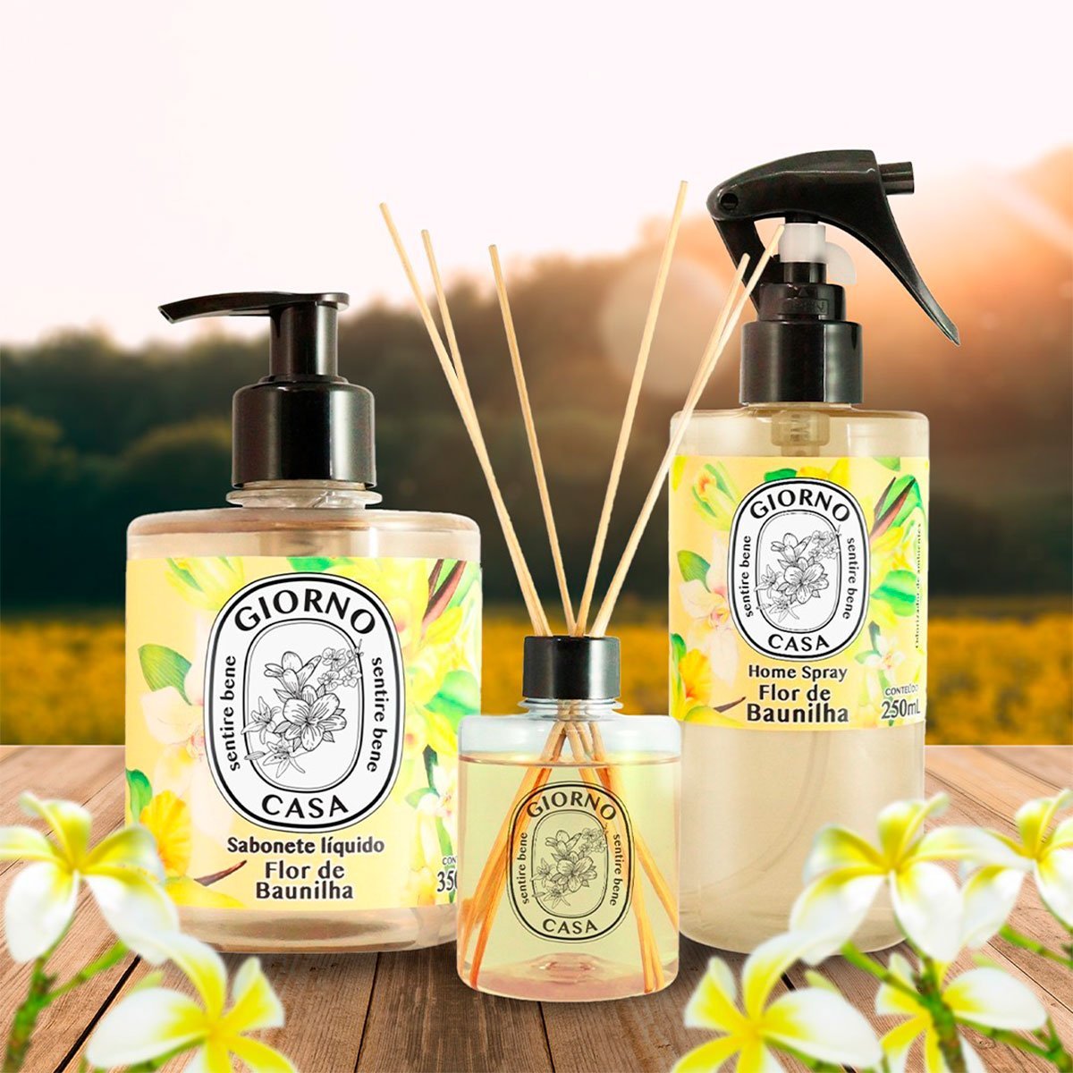 Giorno Casa Flor de Baunilha - Difusor de Ambiente 250ml 250ml 3