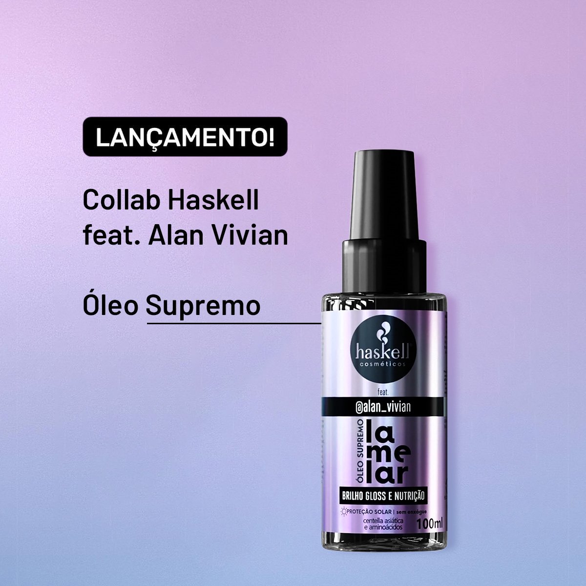 Kit Haskell Supermascara Brilho Espelhado Lamelar Oleo (2 produtos) ÚNICO 2