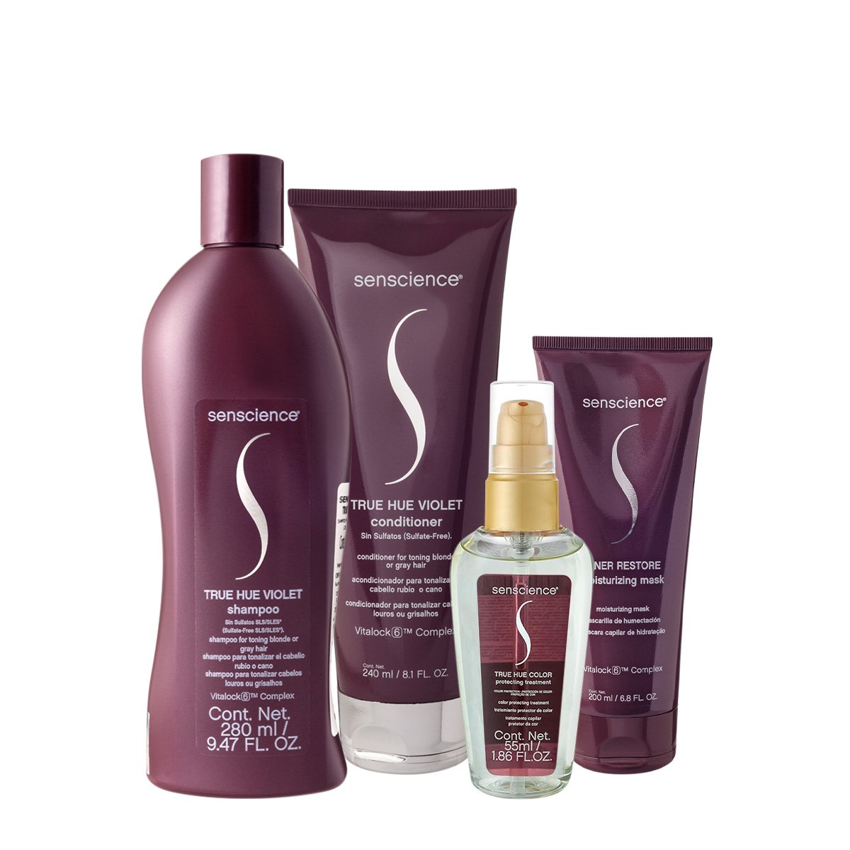 Kit Senscience True Hue Violet Inner Home Care Serum (4 produtos) ÚNICO 2