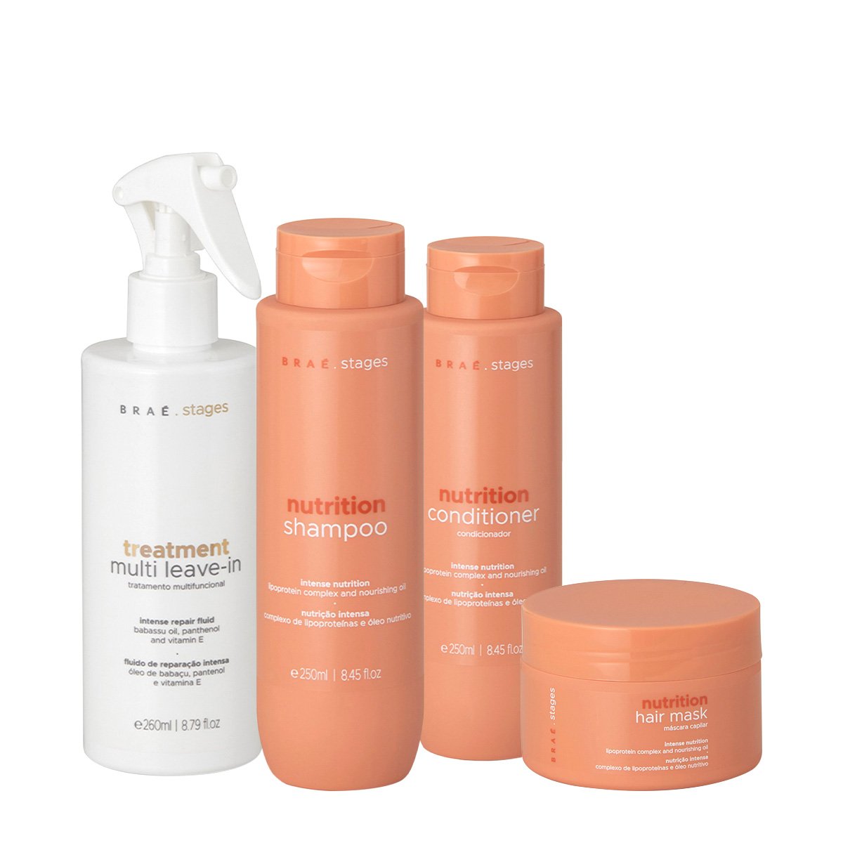 Kit Brae Stages Nutrition Home Care Multi Leave-in (4 produtos) ÚNICO - Lojas Renner