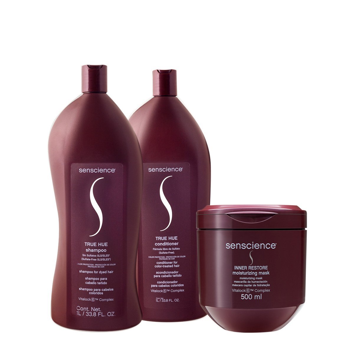 Kit Senscience True Hue Inner Restore Salon Total (3 produtos)