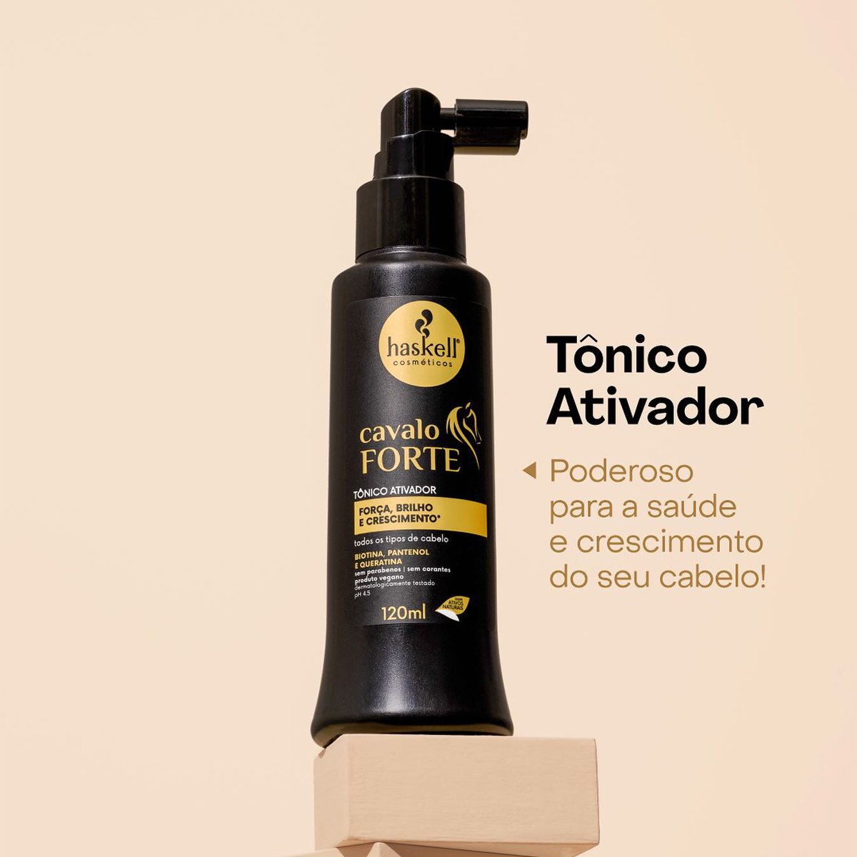 Kit Haskell Cavalo Forte Shampoo Condicionador e Tonico (3 produtos) ÚNICO 3