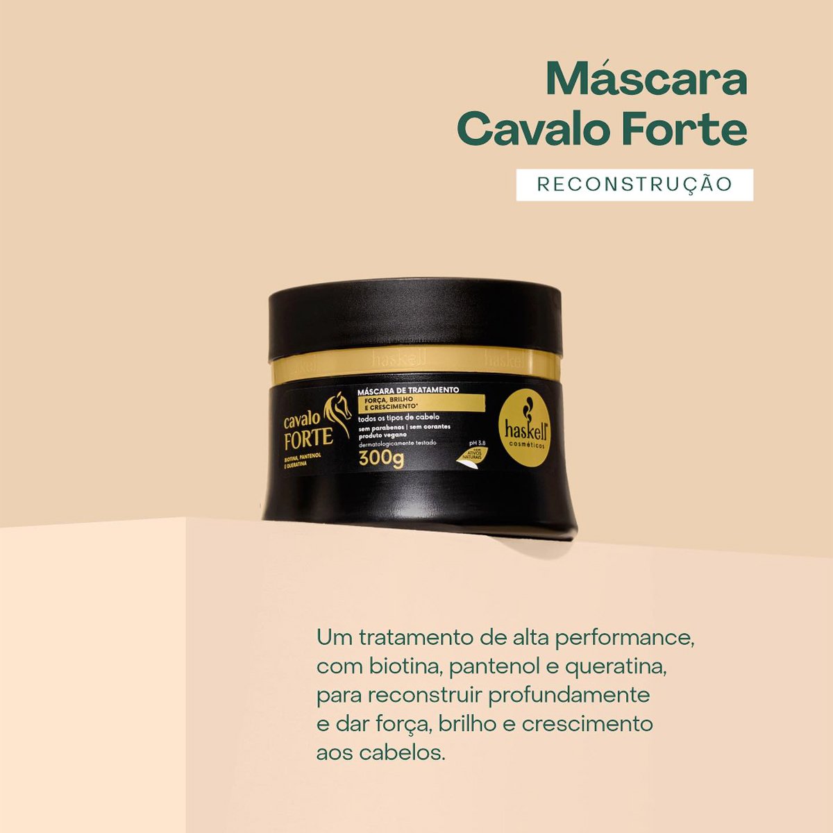 Kit Haskell Cavalo Forte Shampoo Condicionador Mascara e Tonico (4 produtos) ÚNICO 2