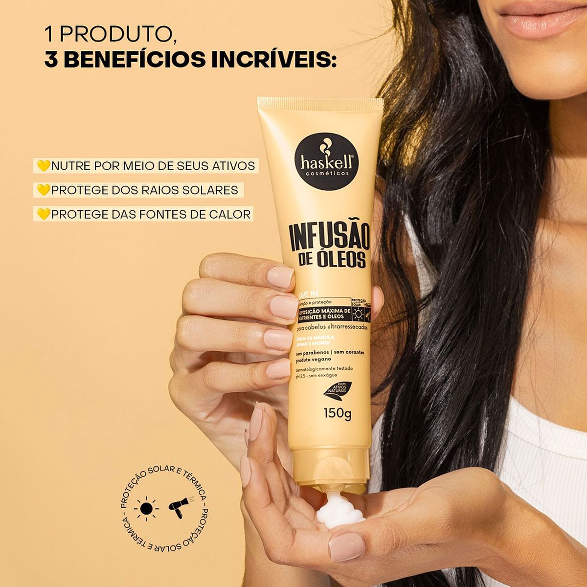 Haskell Infusao de Oleos  Leave-in Capilar 150g 150g 3
