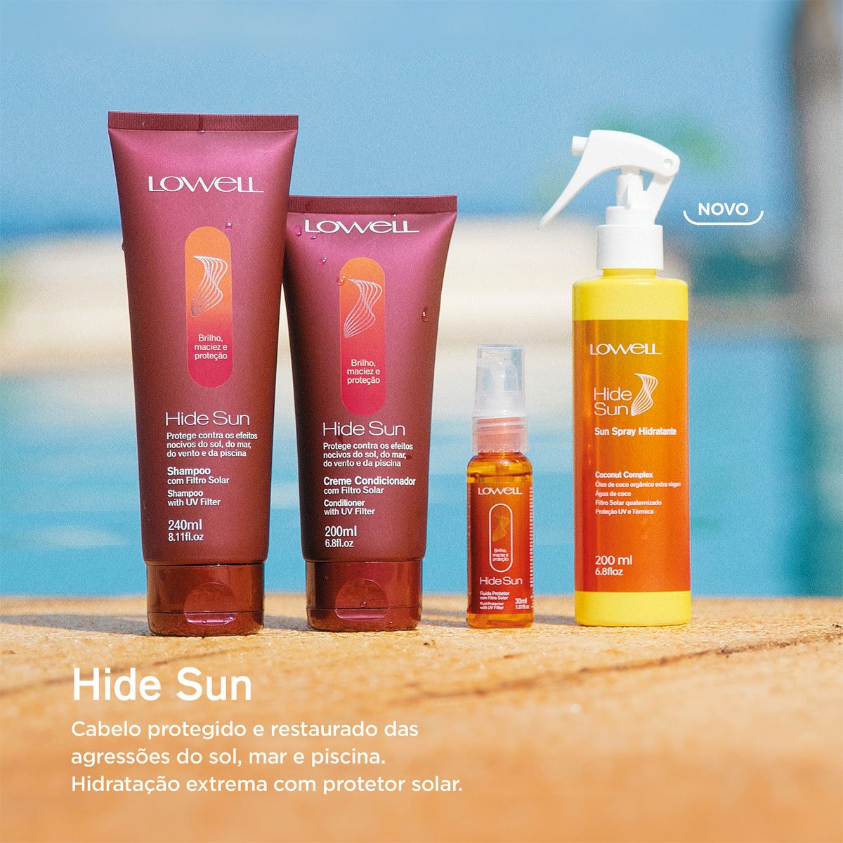 Kit Lowell Hide Sun Shampoo Spray Hidratante (2 produtos) ÚNICO 5