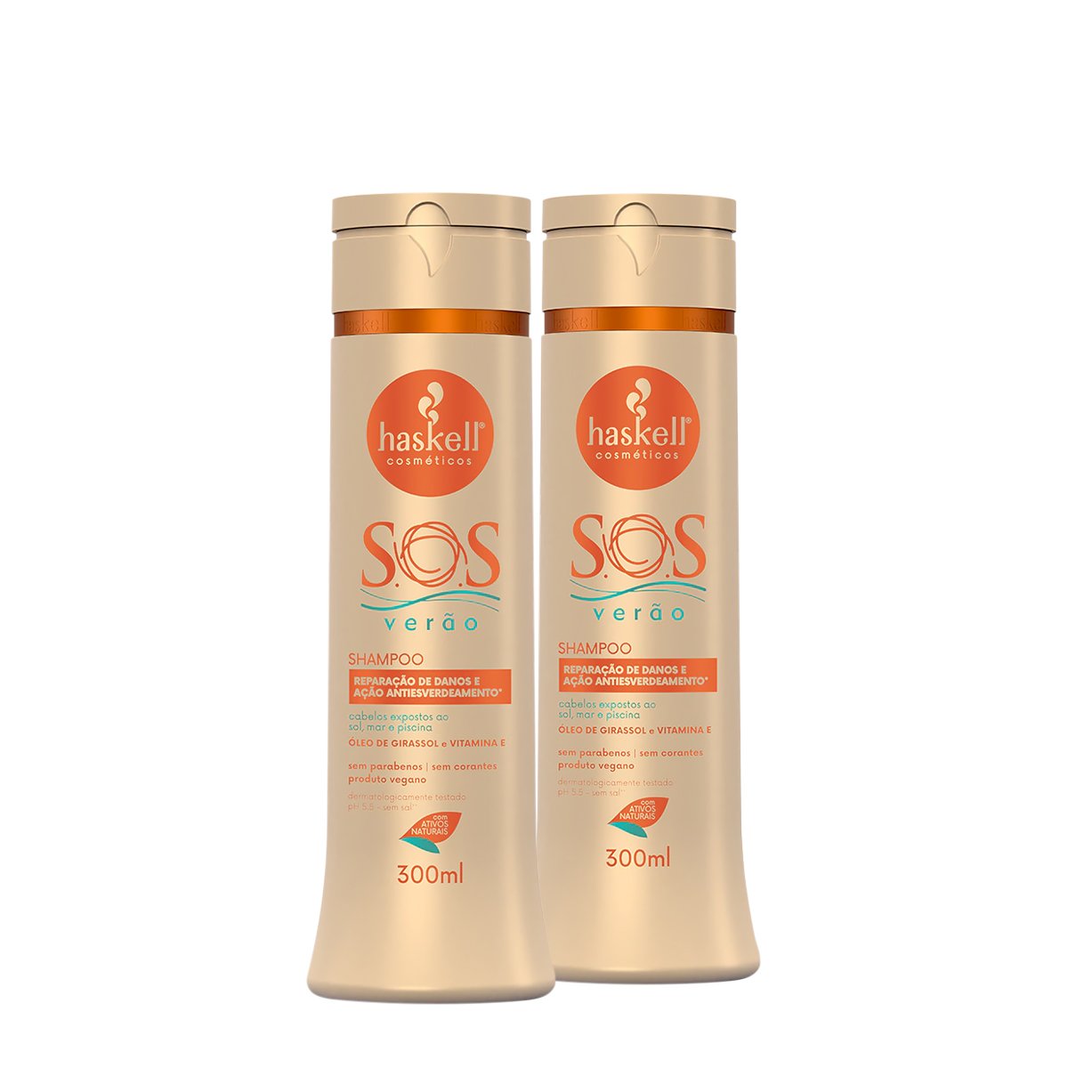 Kit Haskell S.O.S Verao Pos Sol Shampoo Extra (2 unidades) ÚNICO 2