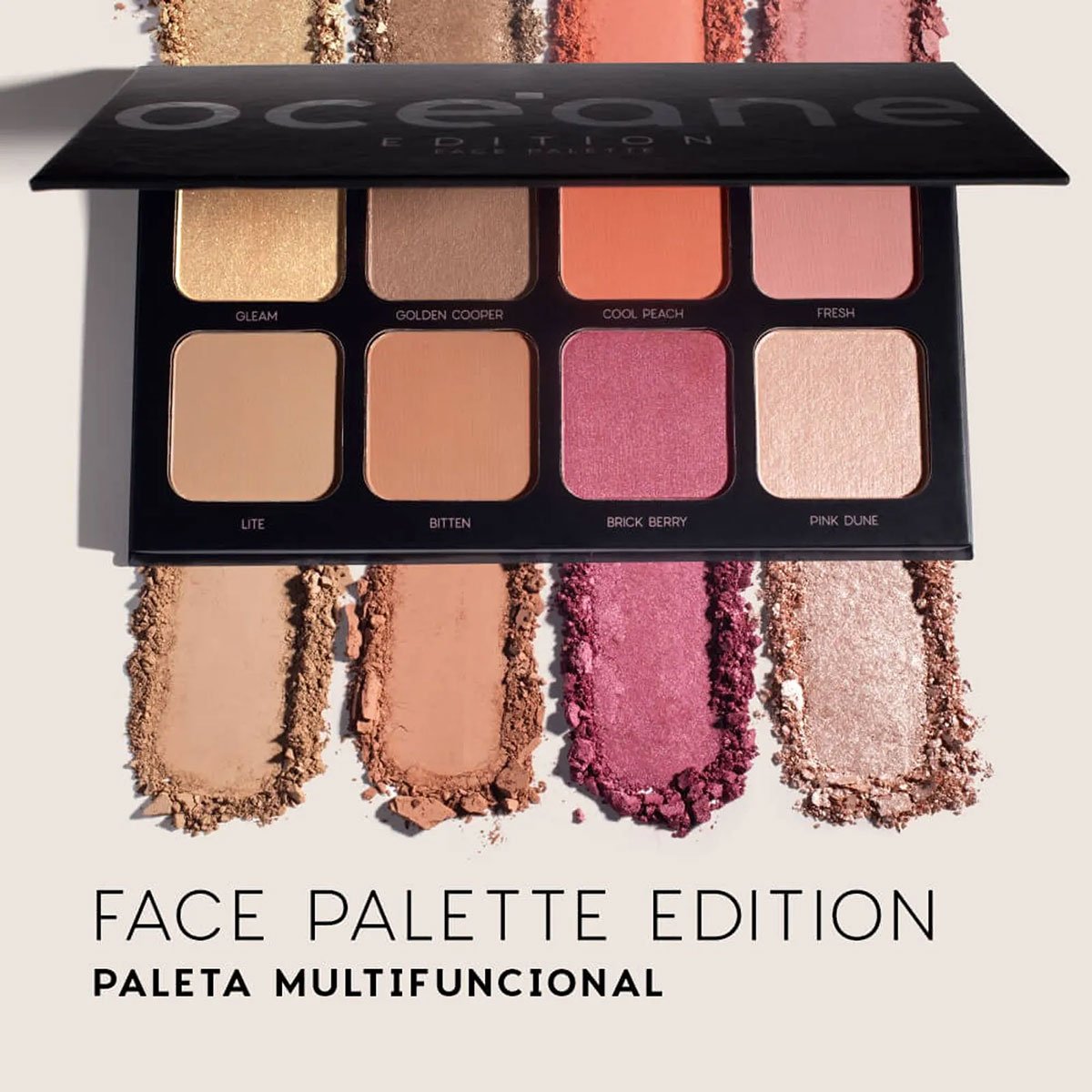 Kit Oceane Q10 Makeup Lenco Demaquilantee e Face Palette Multifuncional (2 produtos) ÚNICO 3
