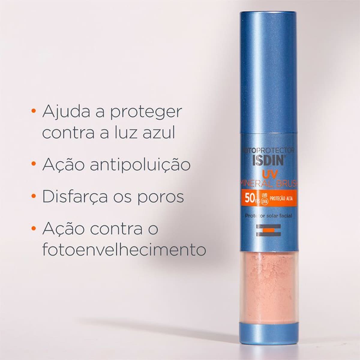 Kit ISDIN Brush Mineral Fotoprotector Fusion Water Protetor Solar (2 produtos) ÚNICO 2