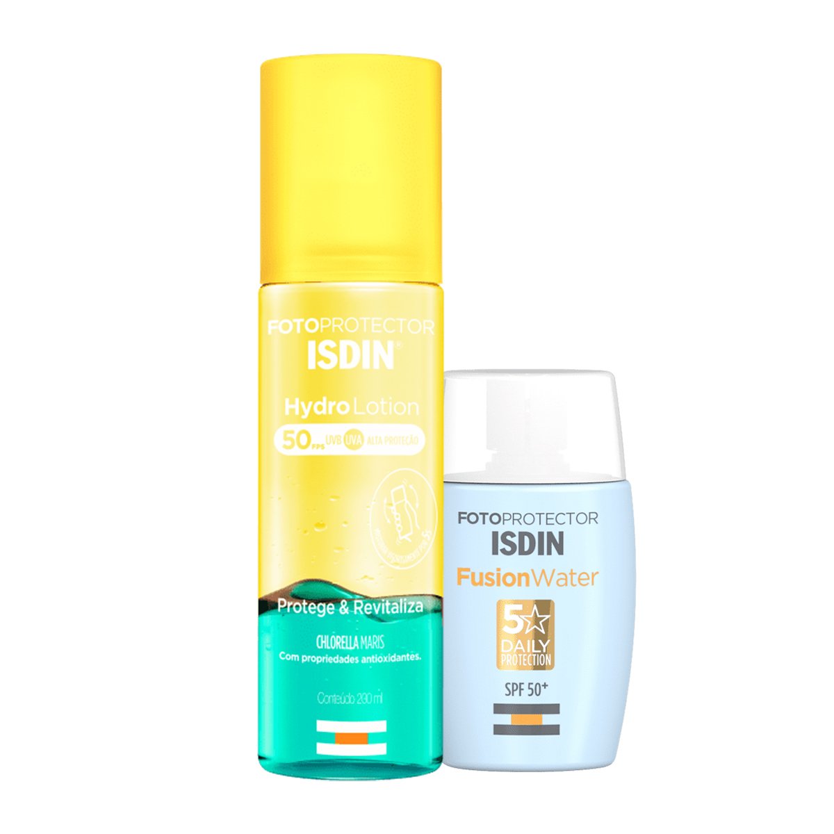 Kit ISDIN HydroLotion Fotoprotector Fusion Water FPS60 (2 produtos) ÚNICO 1