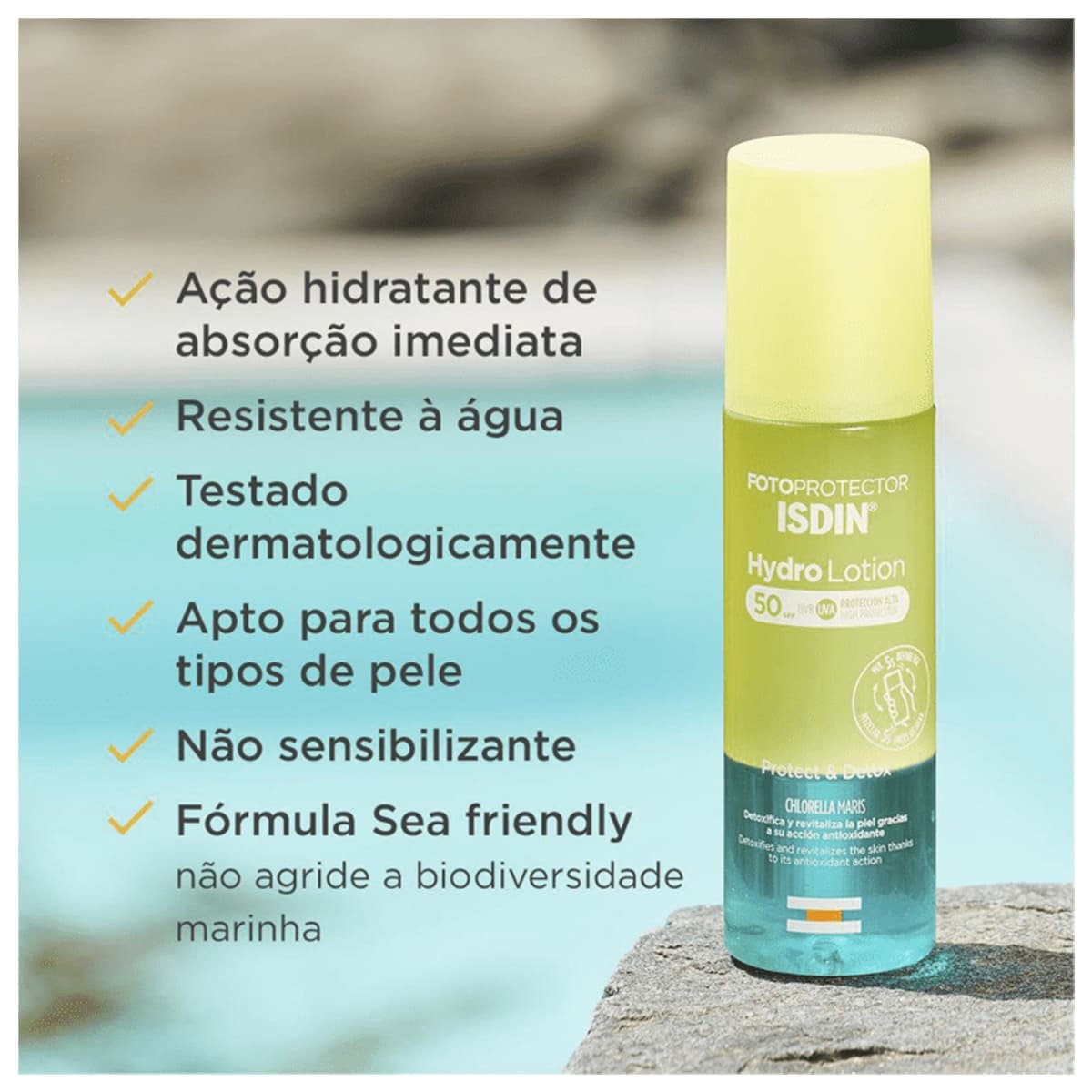 Kit ISDIN HydroLotion Fotoprotector Fusion Water FPS60 (2 produtos) ÚNICO 3