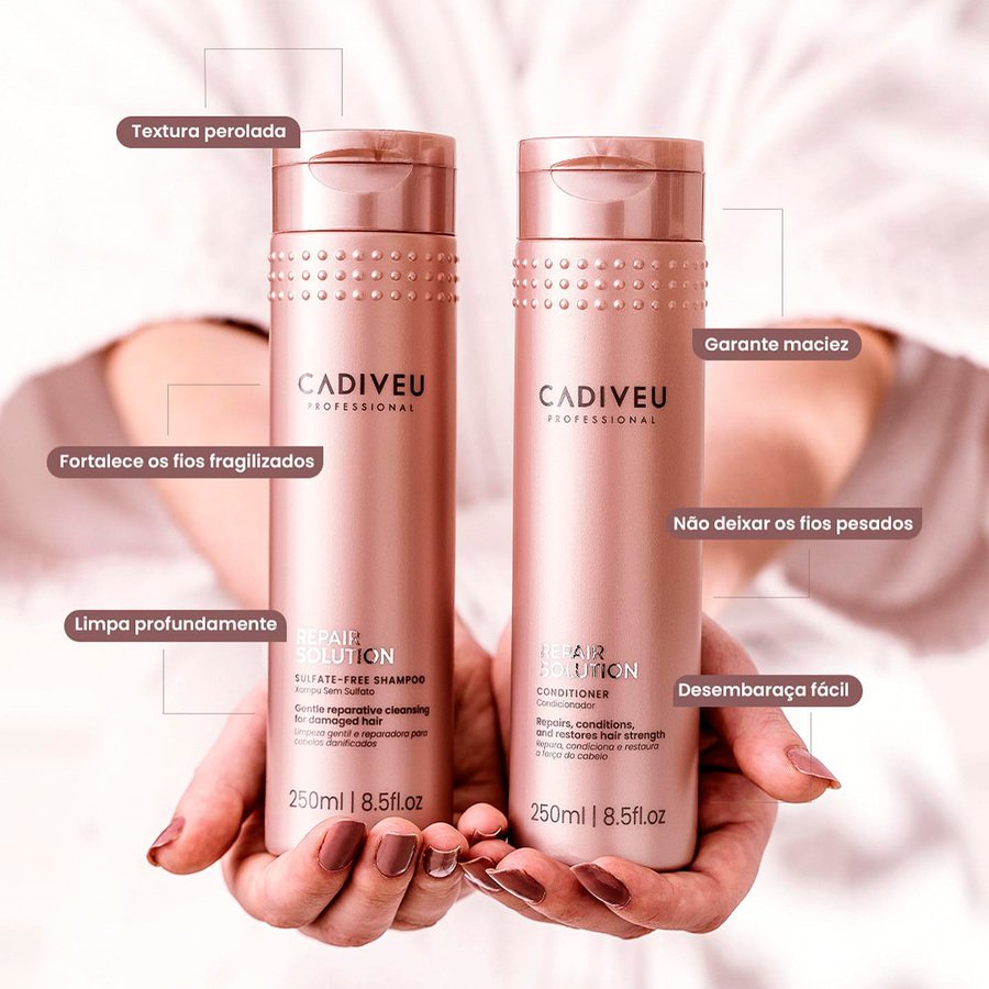 Kit Cadiveu Professional Repair Solution Duo e Supreme Final Style Oil (3 produtos) ÚNICO 3