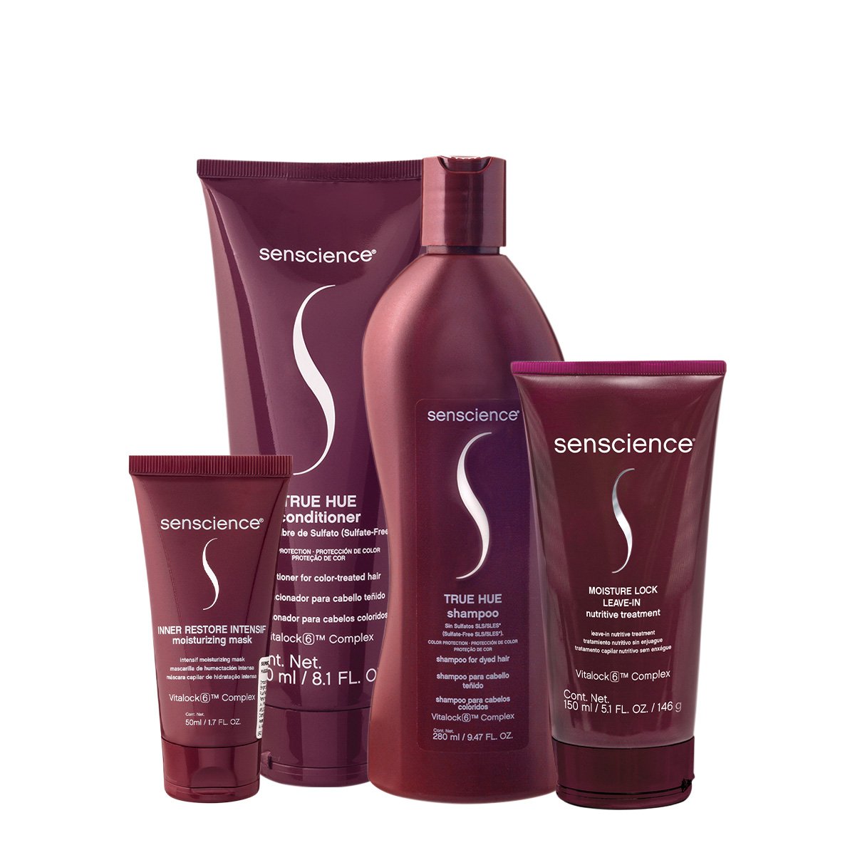 Kit Senscience True Hue Intensif Moisture Home Care Leave-in 50 (4 produtos) ÚNICO 1
