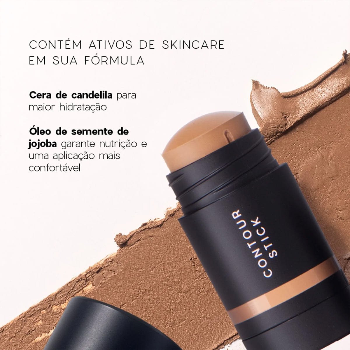 Kit Oceane Edition Mini Blush Cloudy Pink Stick Contorno Marrom Claro e Esponja de Maquiagem (3 produtos) ÚNICO 3