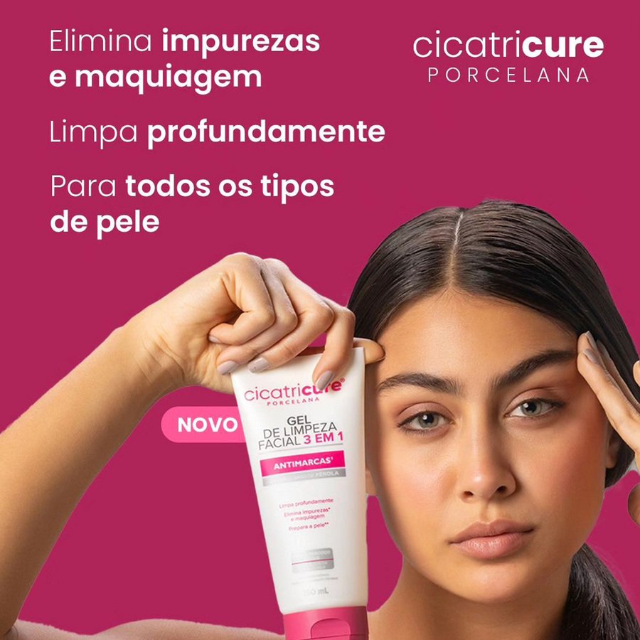 Kit Cicatricure Porcelana 3 em 1 Antissinais Gel Creme (2 produtos) ÚNICO 2