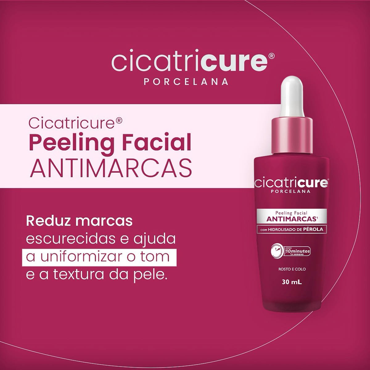 Kit Cicatricure Porcelana Peeling Antissinais FPS 30 Serum Creme (2 produtos) ÚNICO 2