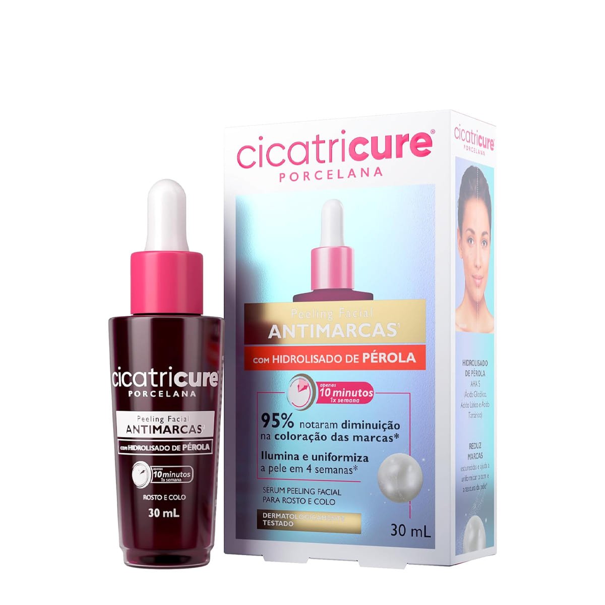 Kit Cicatricure Porcelana Peeling Antissinais FPS 30 Serum Creme (2 produtos) ÚNICO 3