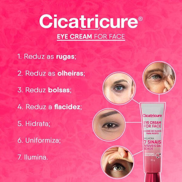 Kit Cicatricure Porcelana Peeling Eye Cream for Face Serum Creme (2 produtos) ÚNICO 4