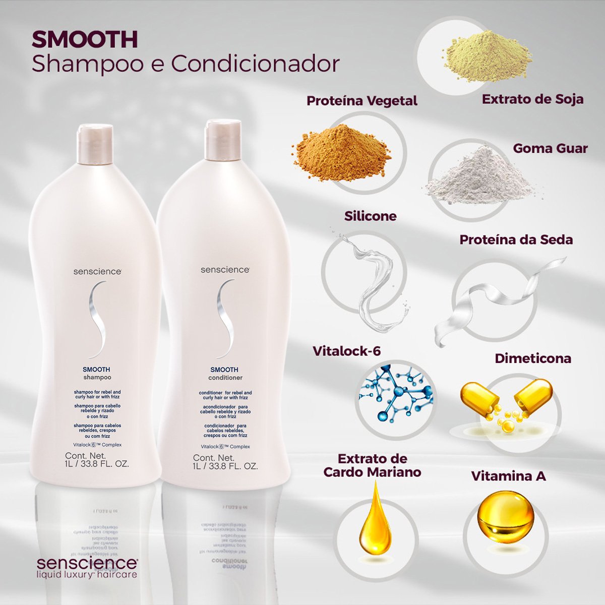 Kit Senscience Smooth Intensif True Hue Salon Total Serum (4 produtos) ÚNICO 2