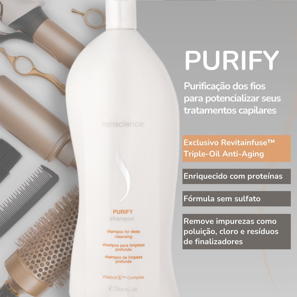 Kit Senscience Purify Shampoo Extra Salon (2 unidades) ÚNICO 2