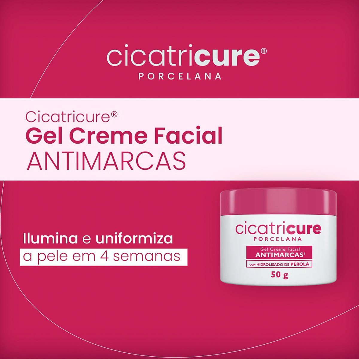 Cicatricure Porcelana Antimarcas - Gel Creme Facial 50g 50g 4