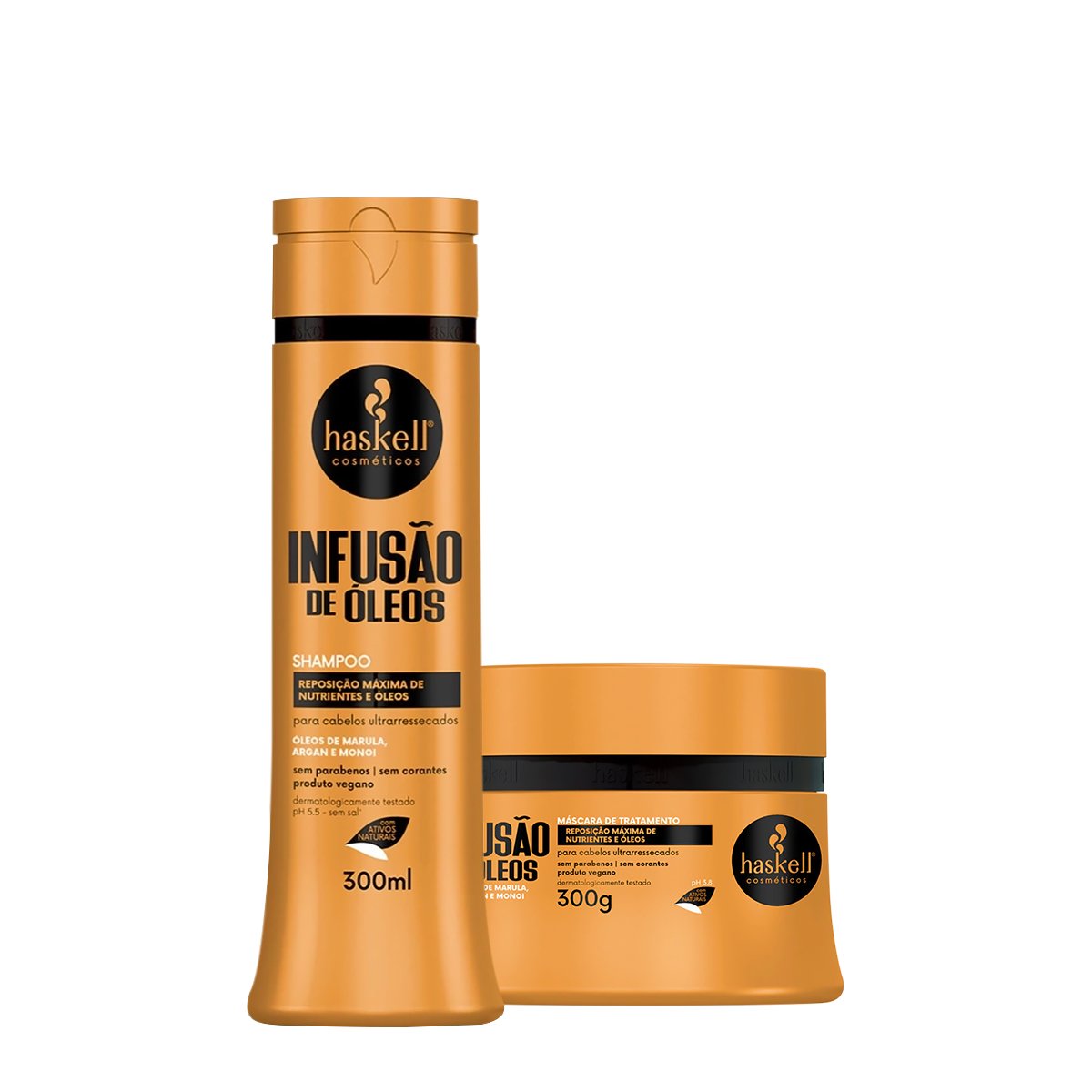 Kit Haskell Infusao de Oleos Shampoo e Mascara (2 produtos) ÚNICO 1
