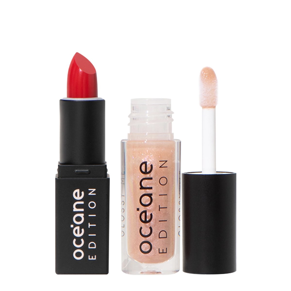 Kit Oceane Edition Mini Lipstick Red Kiss e Glossy Me Glazed (2 produtos)