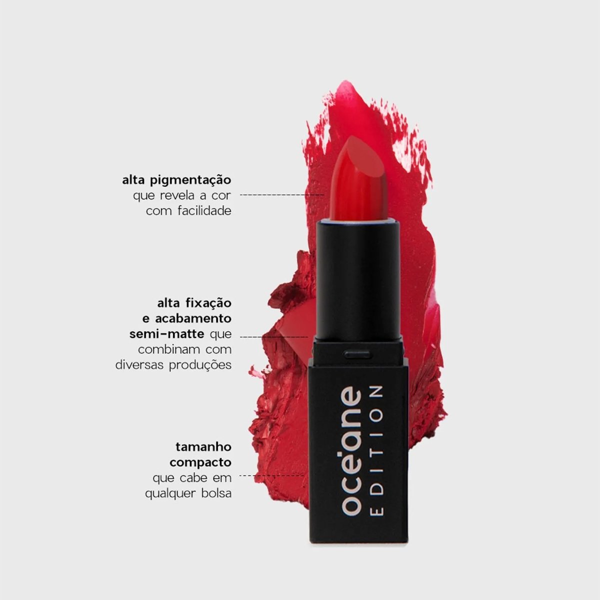 Kit Oceane Edition Mini Lipstick Red Kiss e Glossy Me Glazed (2 produtos) ÚNICO 3
