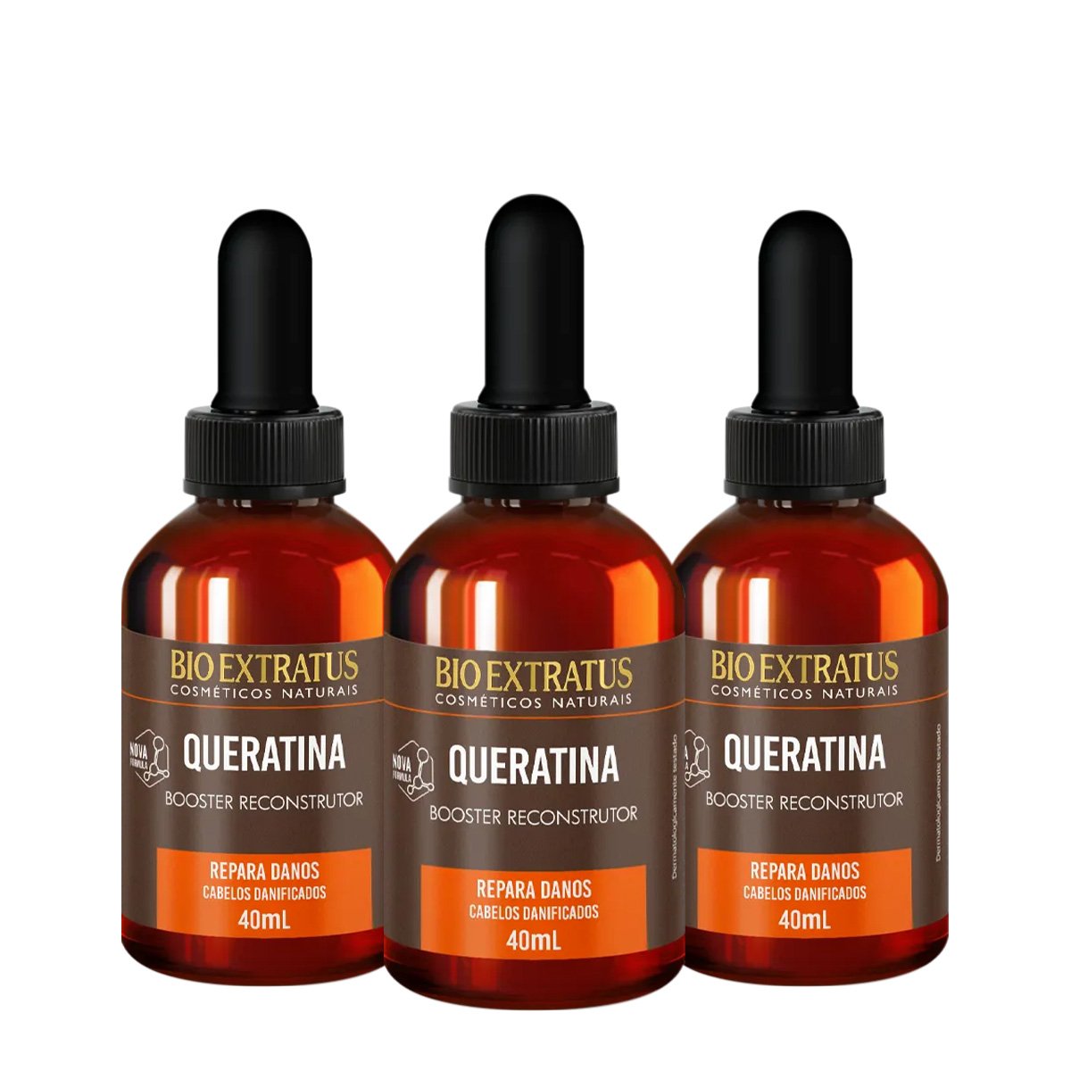 Kit Bio Extratus Queravit Queratina Booster Tratamento Reconstrutor (3 unidades)