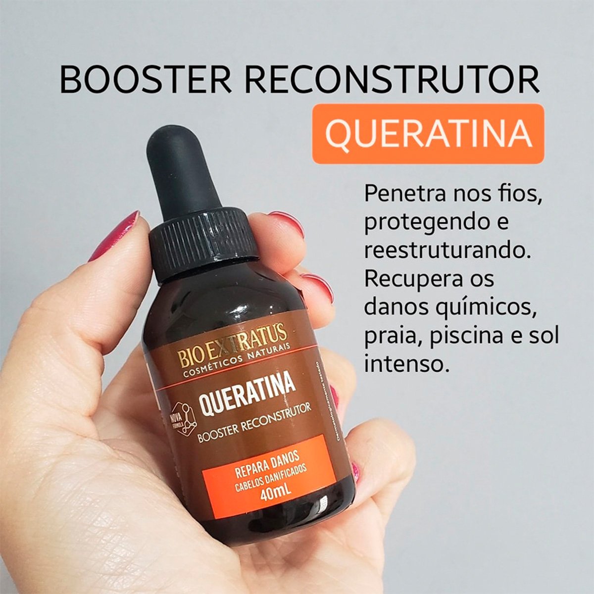 Kit Bio Extratus Queravit Queratina Booster Tratamento Reconstrutor (2 unidades) ÚNICO 3