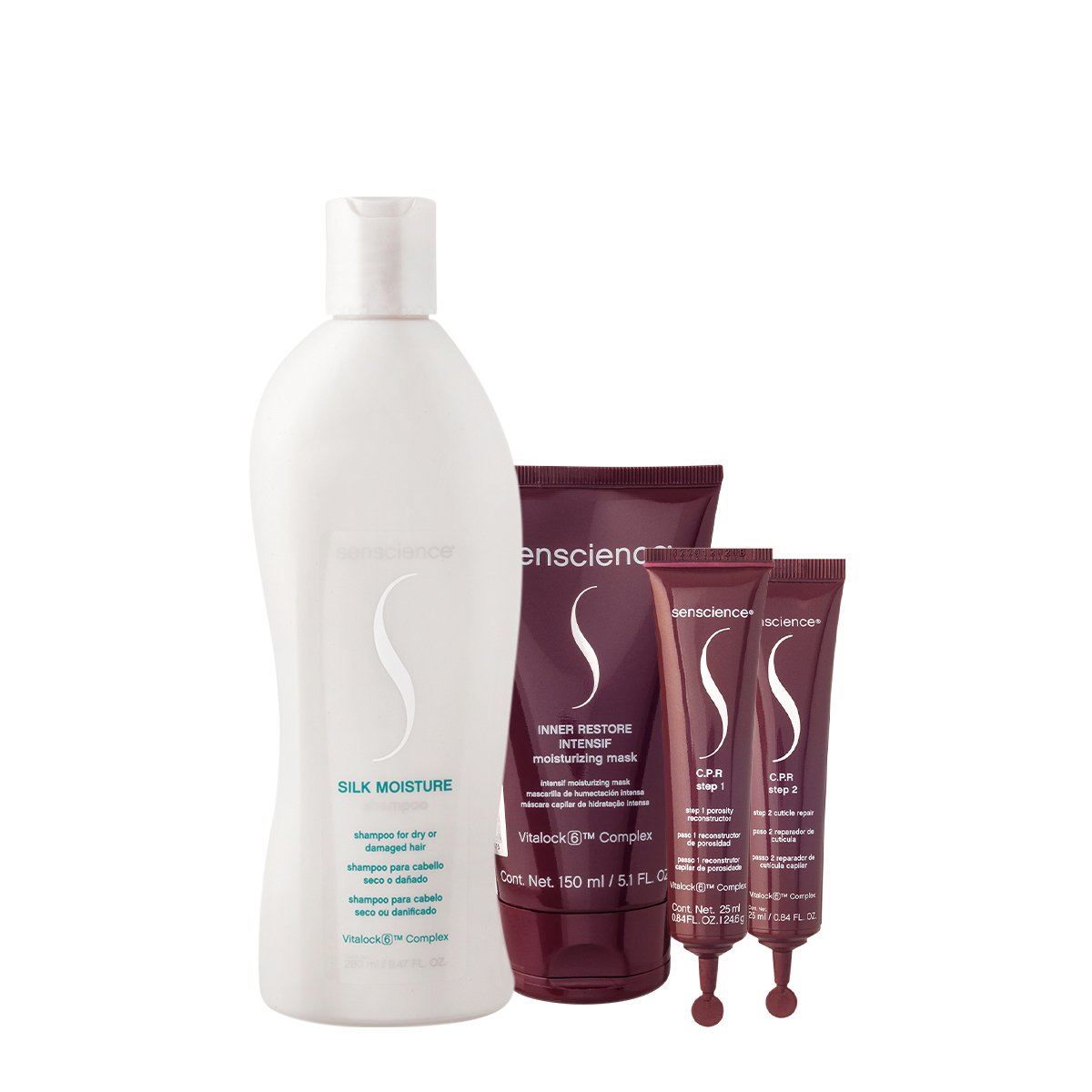 Kit Senscience Silk Moisture Intensif CPR Shampoo Mascara Ampola (4 produtos) ÚNICO 6