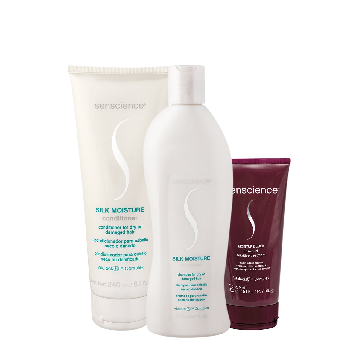 Kit Senscience Silk Moisture Lock Duo Leave-in (3 produtos) ÚNICO 1