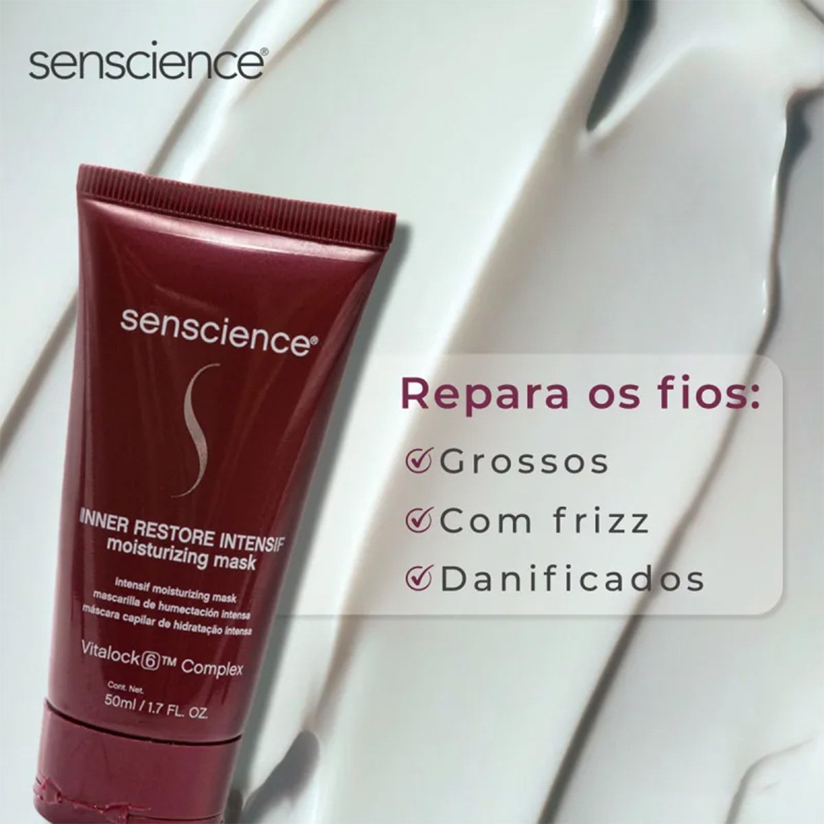 Kit Senscience Silk Moisture Lock Intensif Home Care 50 Leave-in (4 produtos) ÚNICO 4