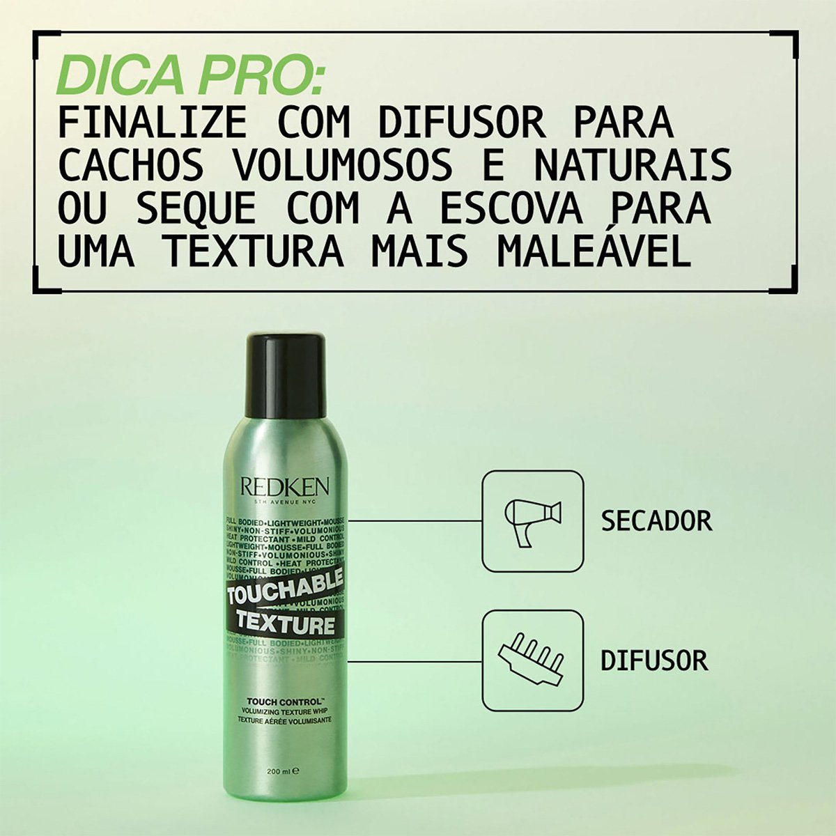 Redken Touchable Texture Styling - Mousse Fixador 200ml 200ml 3