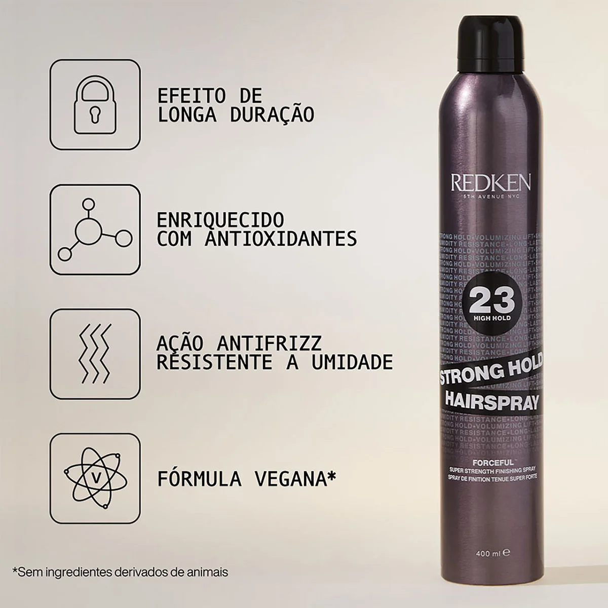 Redken 23 Strong Hold Hairspray - Spray Fixador 400ml 400ml 2